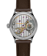 Laurent Ferrier Classic Auto Horizon packshot caseback view. No background.
