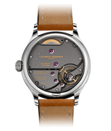 back view of laurent ferrier origin model with titanium grade 5 case and minimal original 116.01 movement assembled in geneva switzerland