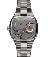 back movement sapphire caseback view of sport auto lf270.01 sport auto movement by laurent ferrier geneva. photographer cyril biselx