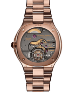 Back movement side of 'Golden Brown' 24-piece edition with LF 619.01 highly hand-finished tourbillon mouvement pictured by Cyril Biselx in Geneva, Switzerland