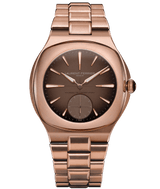 Schematic front view of LAURENT FERRIER all-gold edition Tourbillon Grand Sport "Golden Brown". Picture by Cyril Biselx