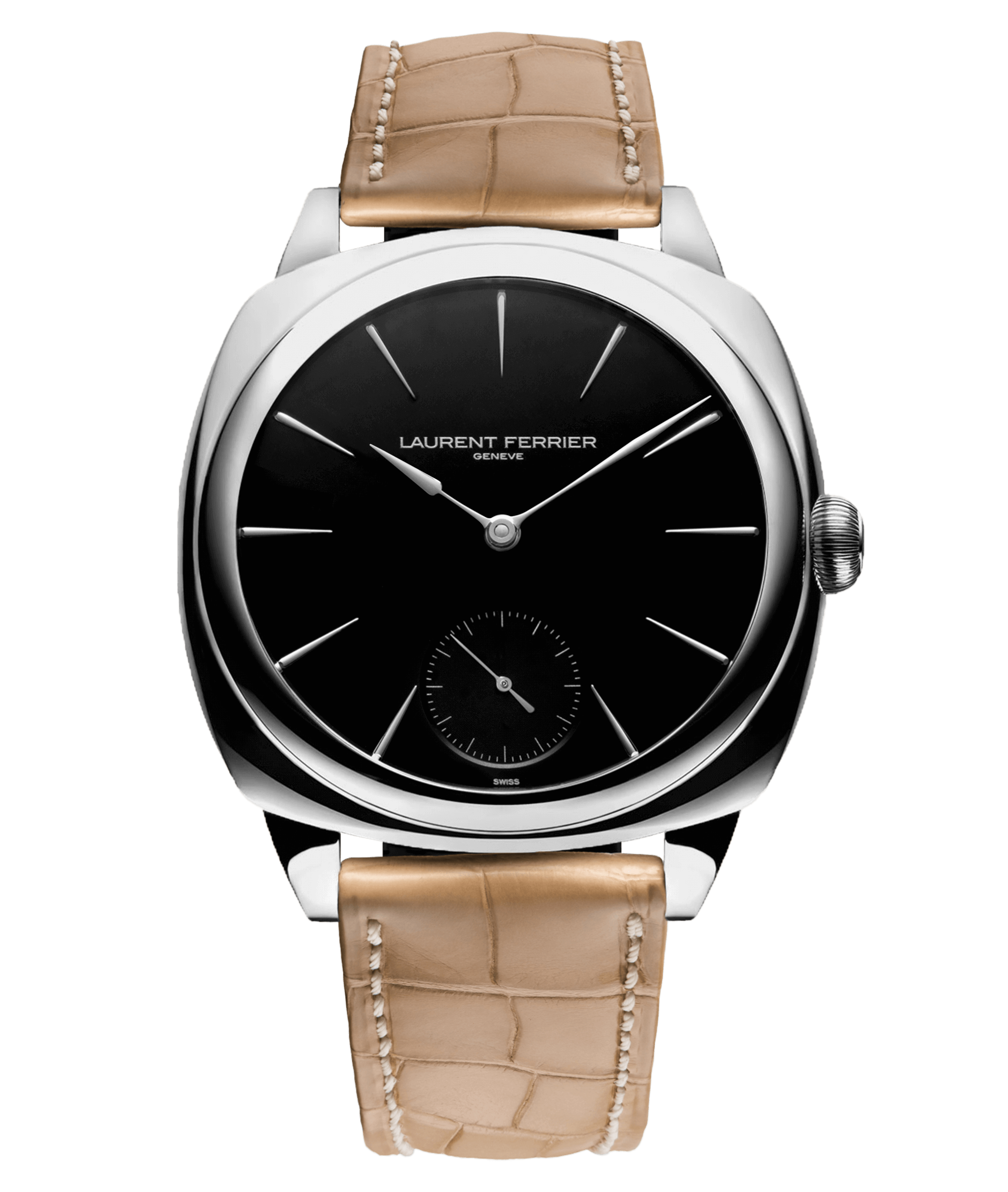 Square Micro-Rotor – Opaline Black Dial | Laurent Ferrier