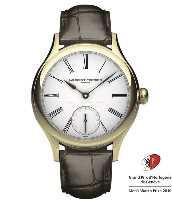 Packshot Classic Tourbillon white Enamel Grand Feu with GPHG 2010 best men's watch logo